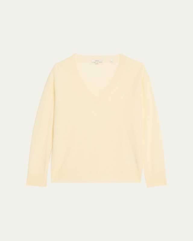 Silk-Cashmere Deep V Sweat